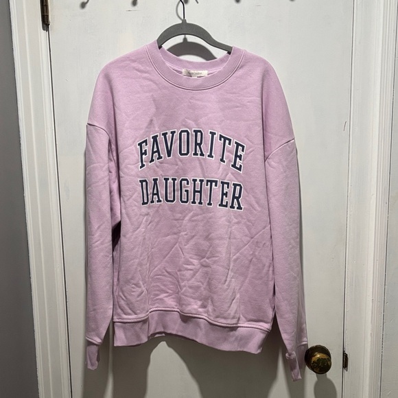 Favorite Daughter Tops - FAVORITE DAUGHTER varsity logo crewneck sweatshirt